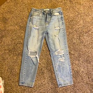 Distressed denim, Eunia brand, size 9